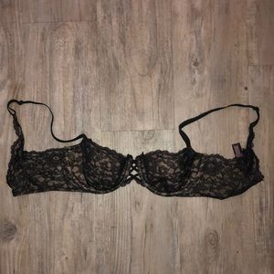 Black Victoria’s Secret bra white lace